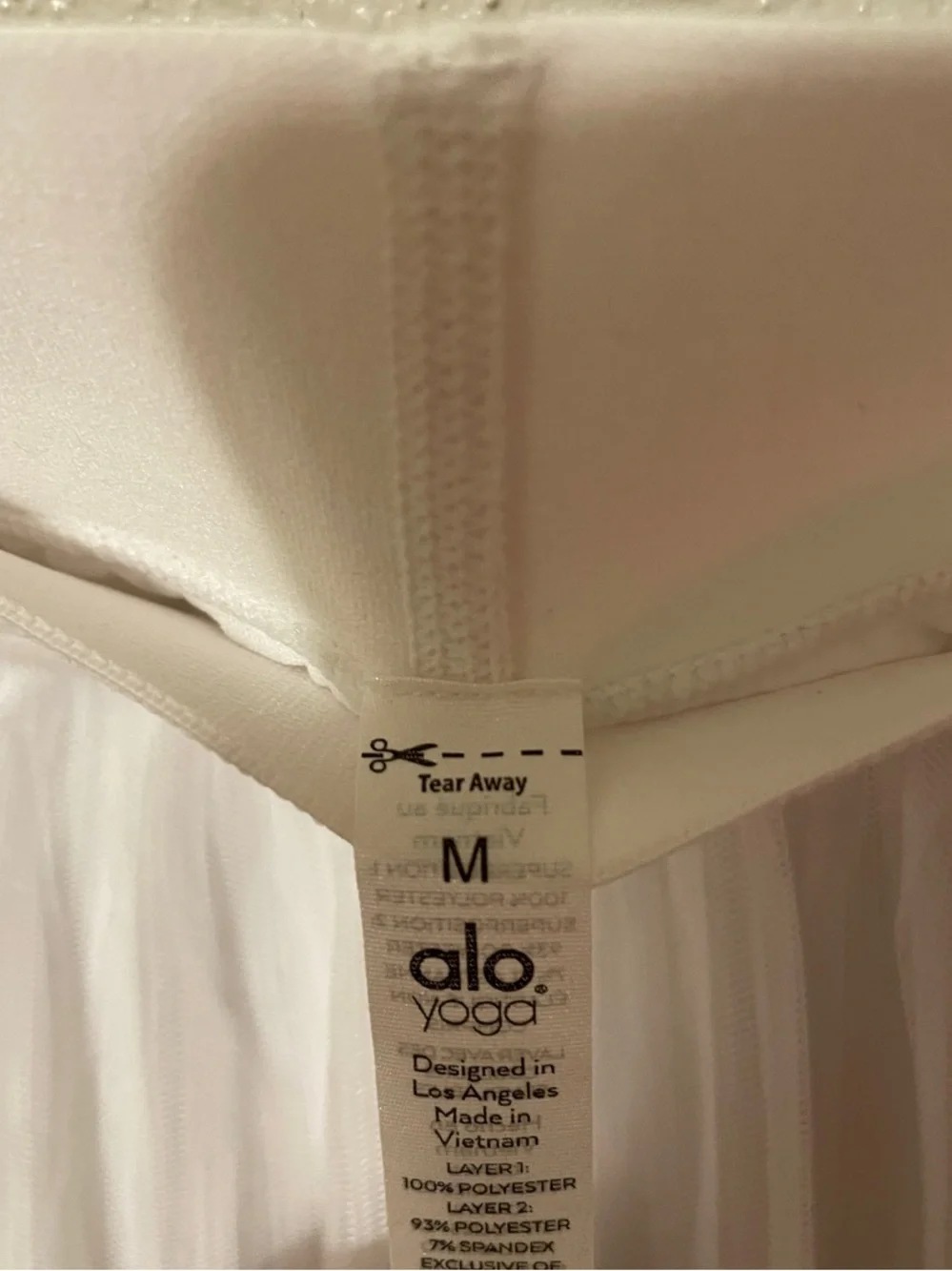 ALO Yoga White Pleated Skater Skirt